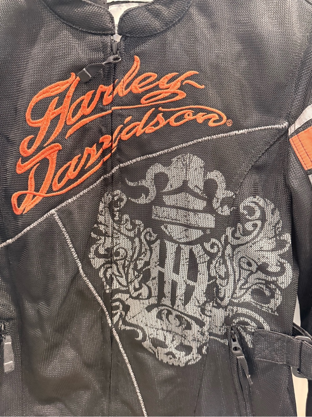 Harley-Davidson Black & Orange Performance Riding Jacket - Picture 3 of 7